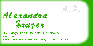 alexandra hauzer business card